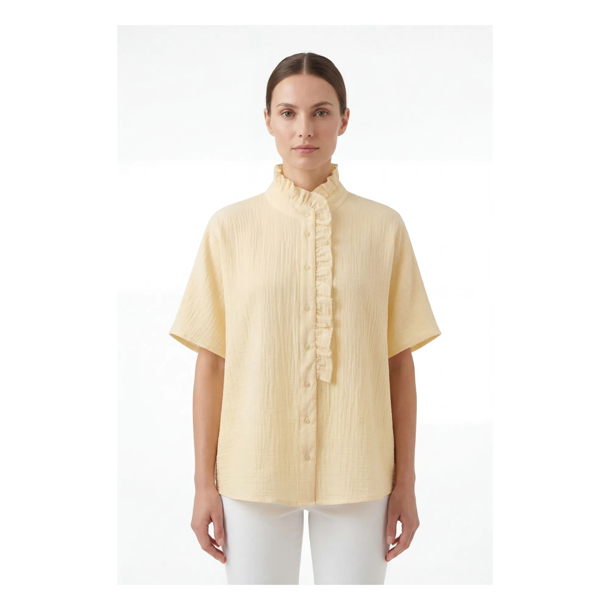 Hod - Chemise Femme - Manches Courtes - XS - Crème