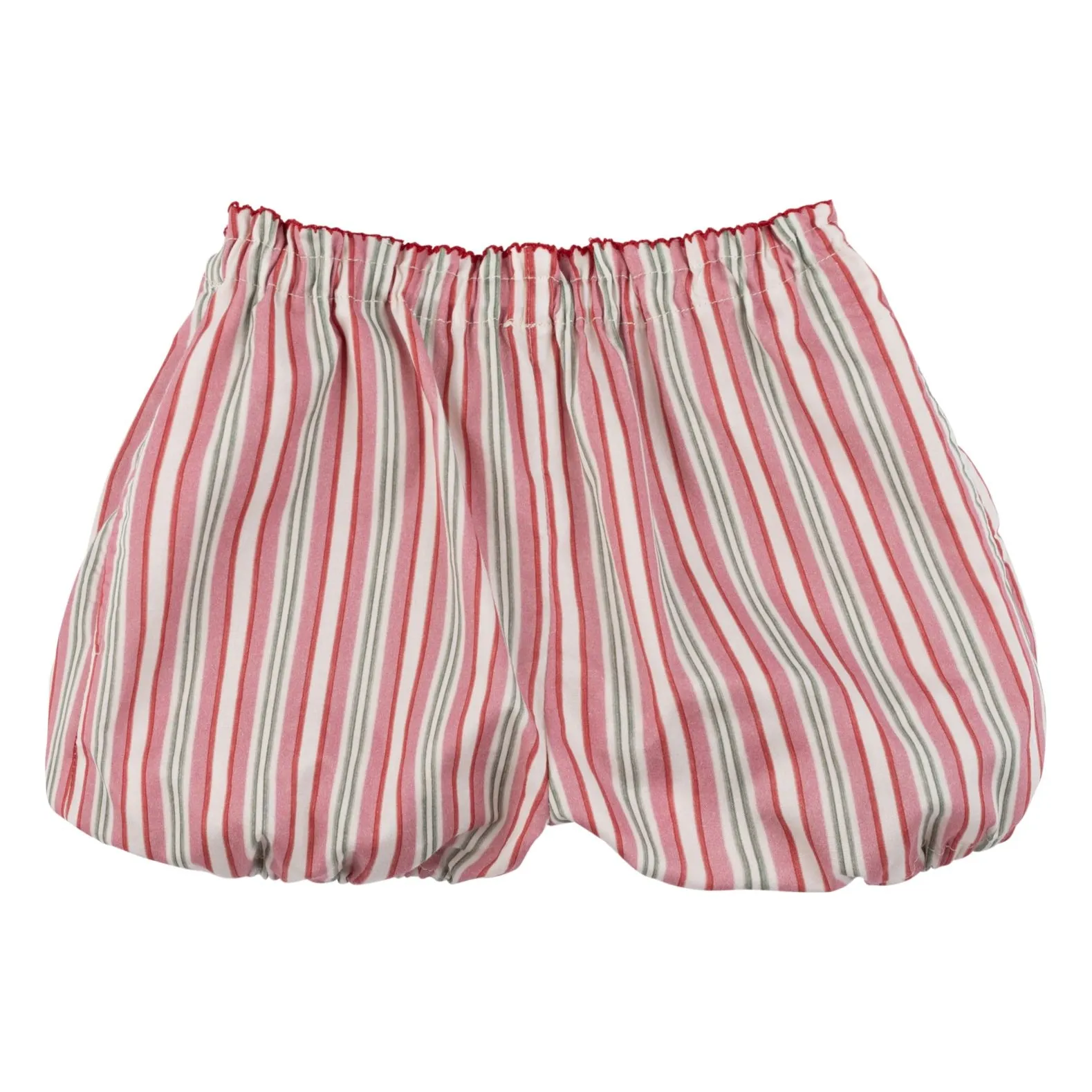 Babe & Tess Ecru Striped Balloon Shorts