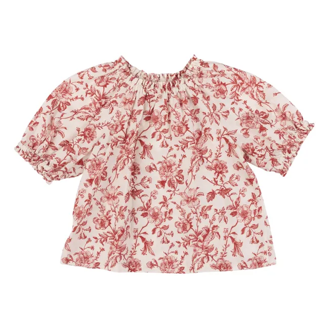 Chemise Caterina Fleurie Lin | Rouge