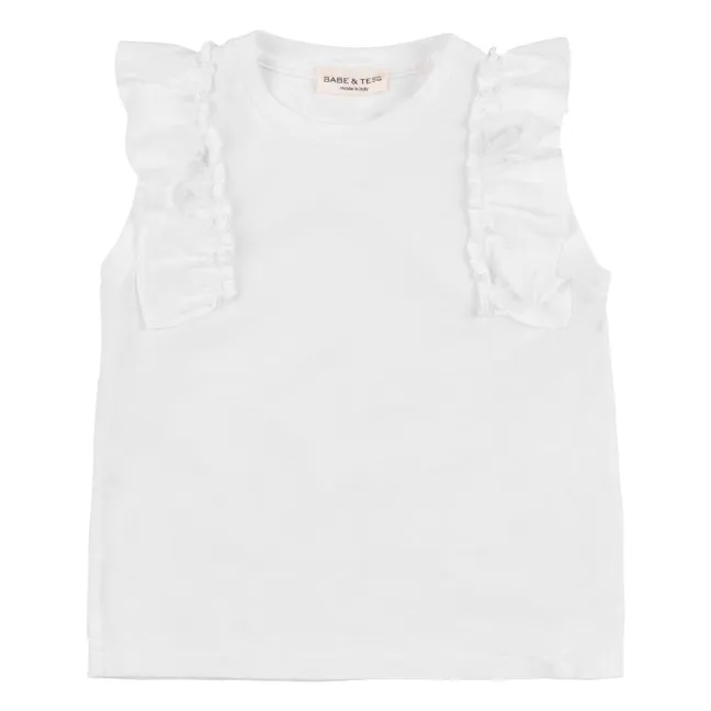 T-shirt Volants Antonella | Blanc