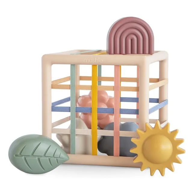 Shape box with rubber bands | Pink