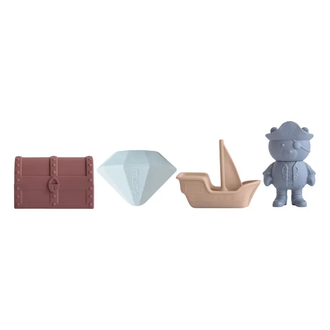 Pirate bath toys - Set of 4 | Blue