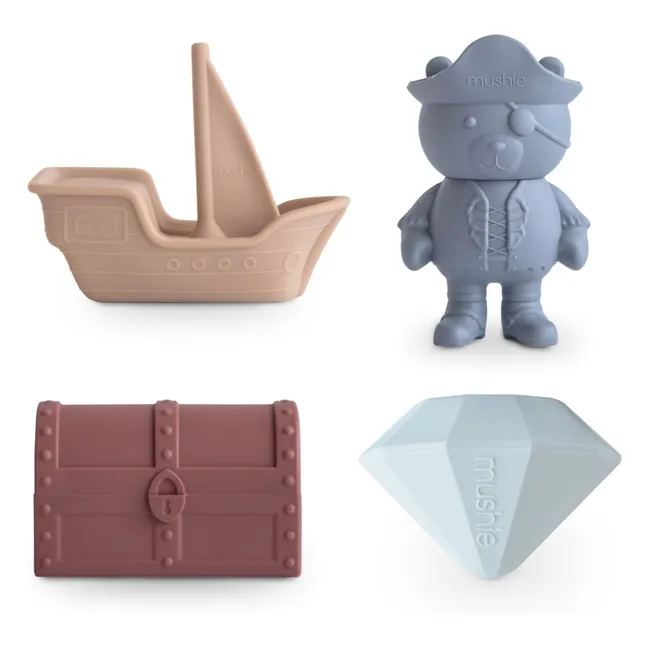 Pirate bath toys - Set of 4 | Blue