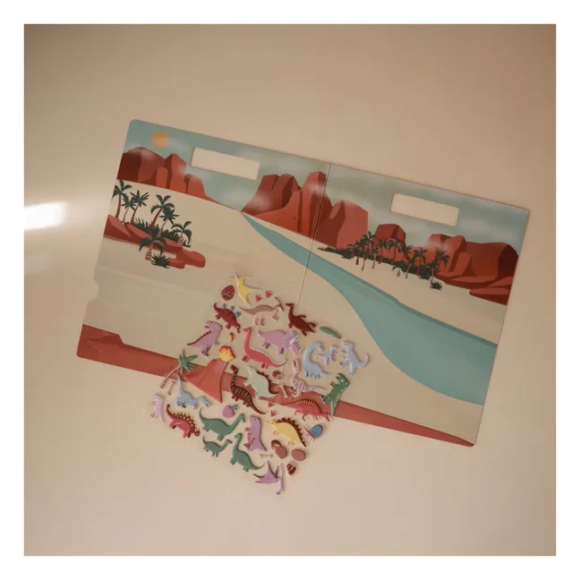 Livre de stickers repositionnables Dino