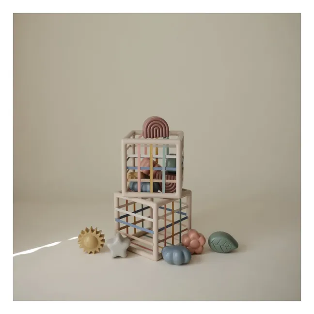 Shape box with rubber bands | Pink