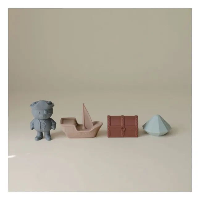 Juguetes de baño piratas - Juego de 4 | Azul