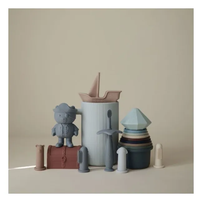 Pirate bath toys - Set of 4 | Blue