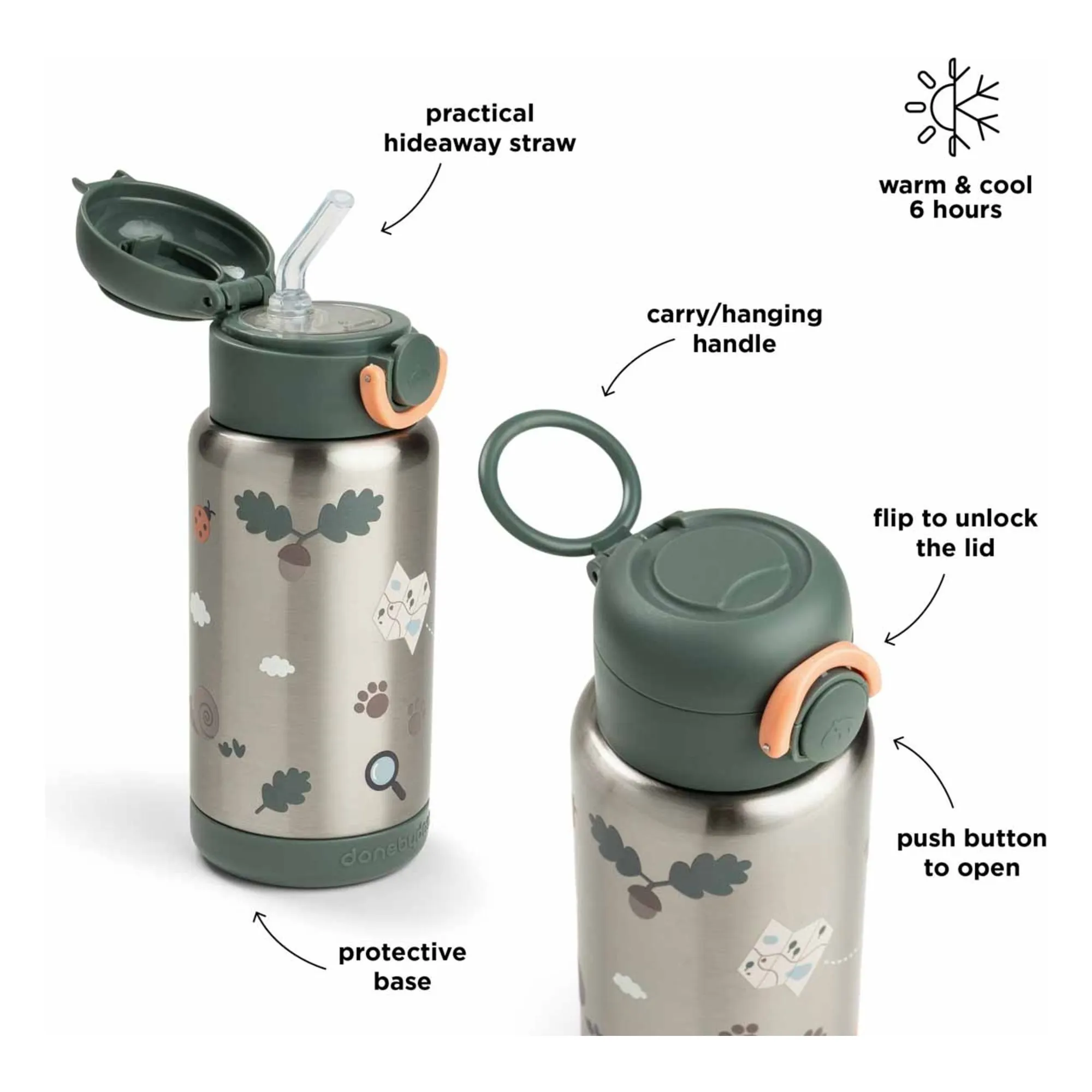 Gourde isotherme Trails | Vert foncé- Image produit n°6