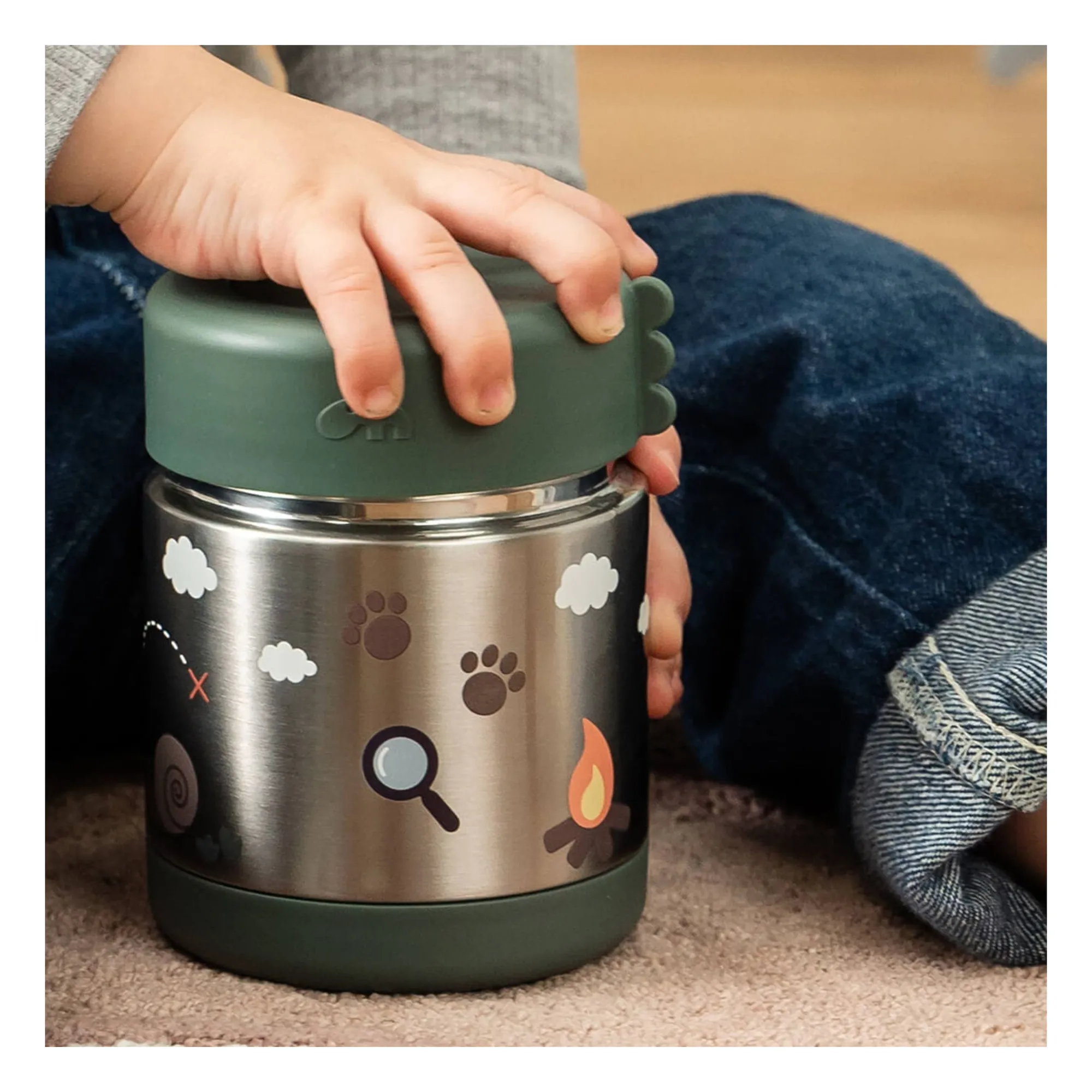 Boîte repas isotherme Trails | Vert foncé- Image produit n°5