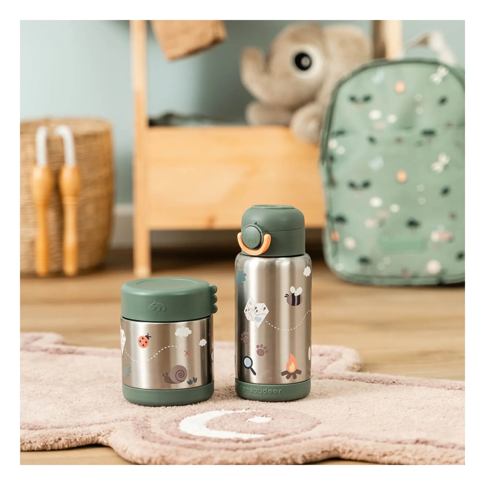 Boîte repas isotherme Trails | Vert foncé- Image produit n°1