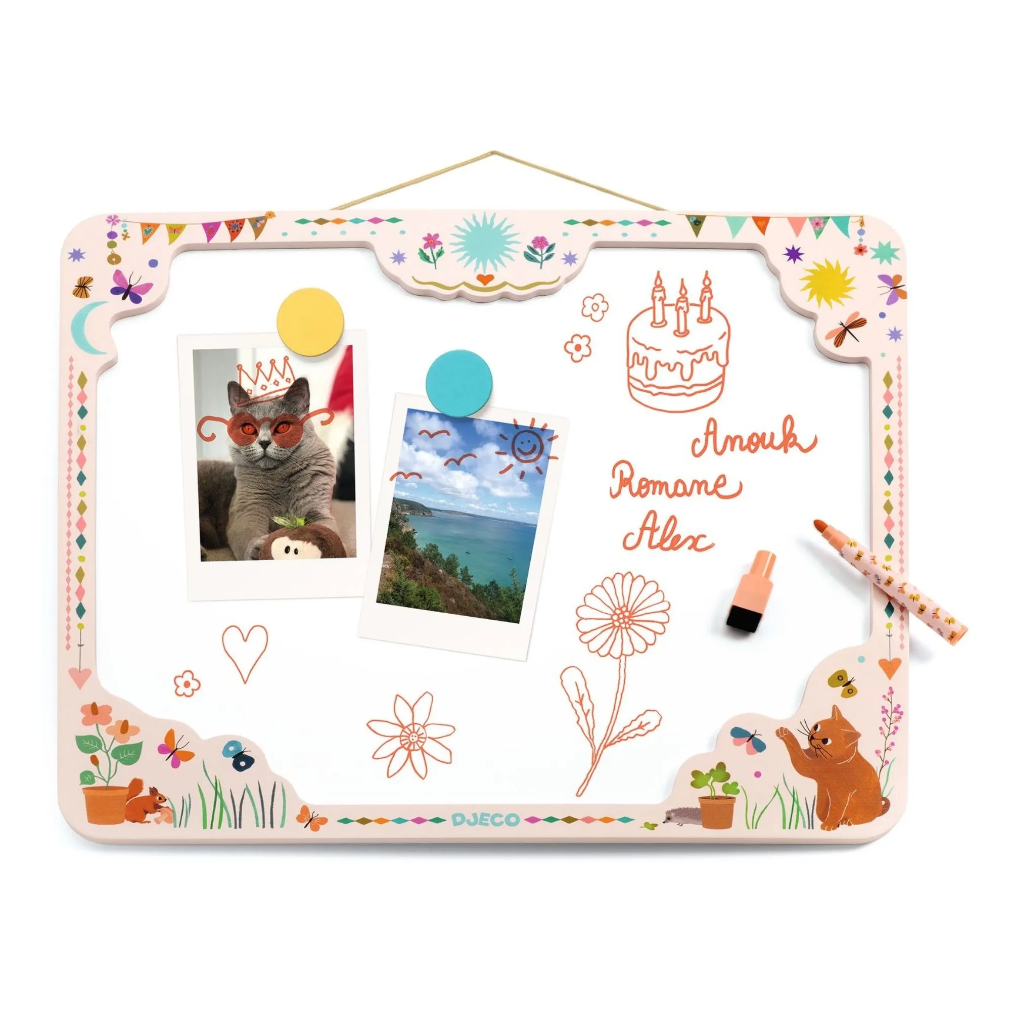 Djeco Multicoloured Magnetic Board Cat