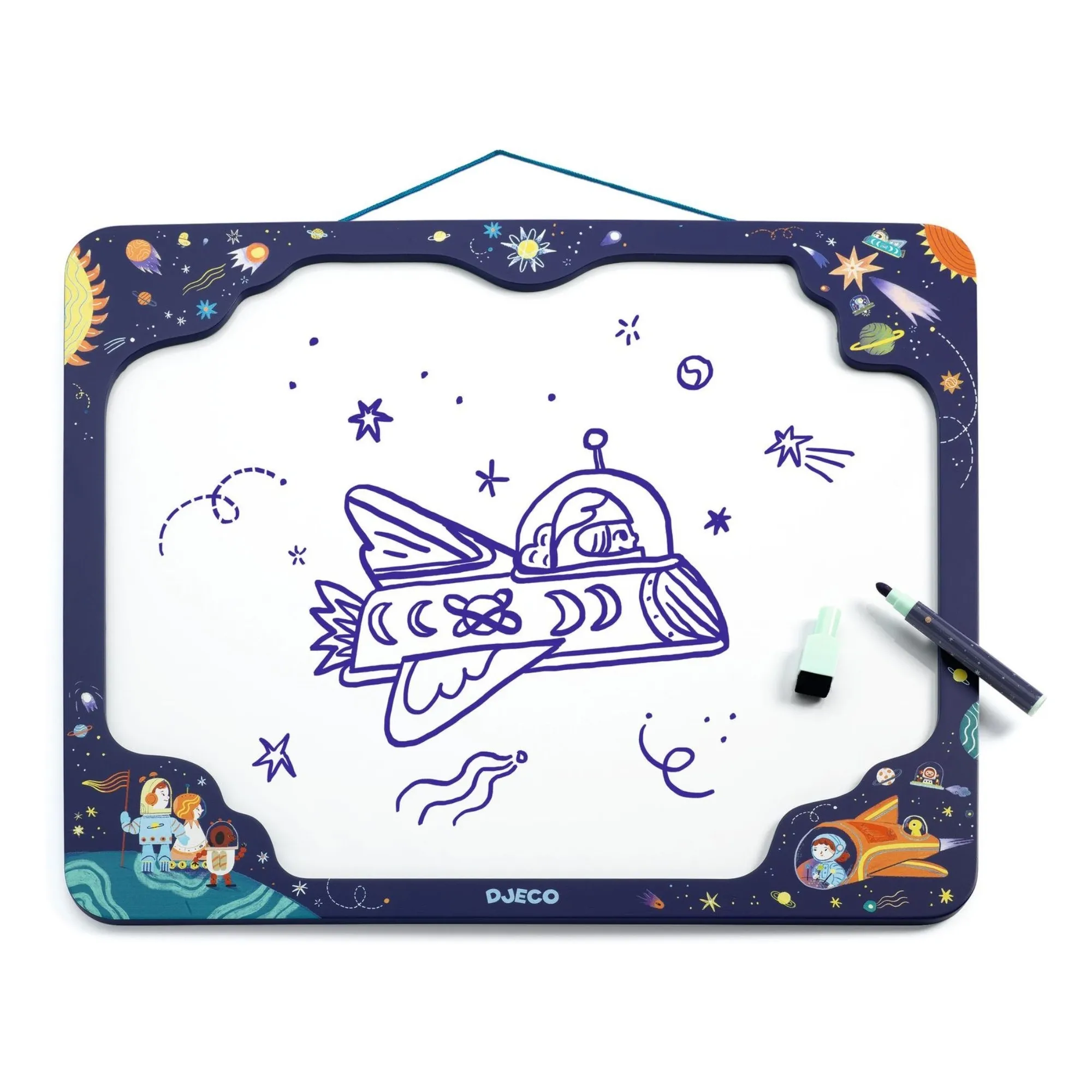 Djeco Multicoloured Espace Magnetic Board