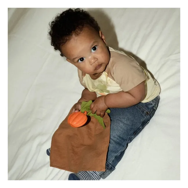 Pipa the Pumpkin diaper comforter | Orange