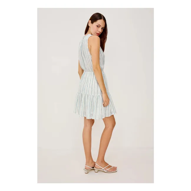 Cannes Stripes Dress | Light blue