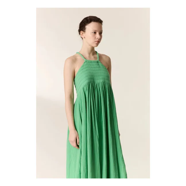 Vestido Romee de algodón orgánico | Verde agua