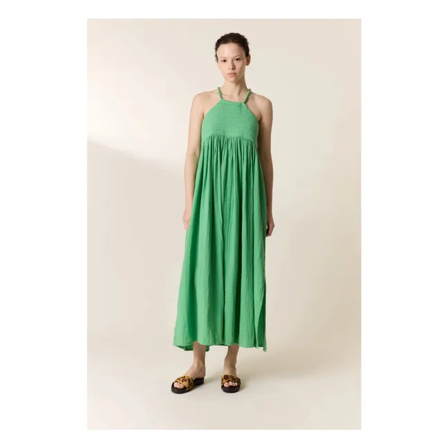 Vestido Romee de algodón orgánico | Verde agua