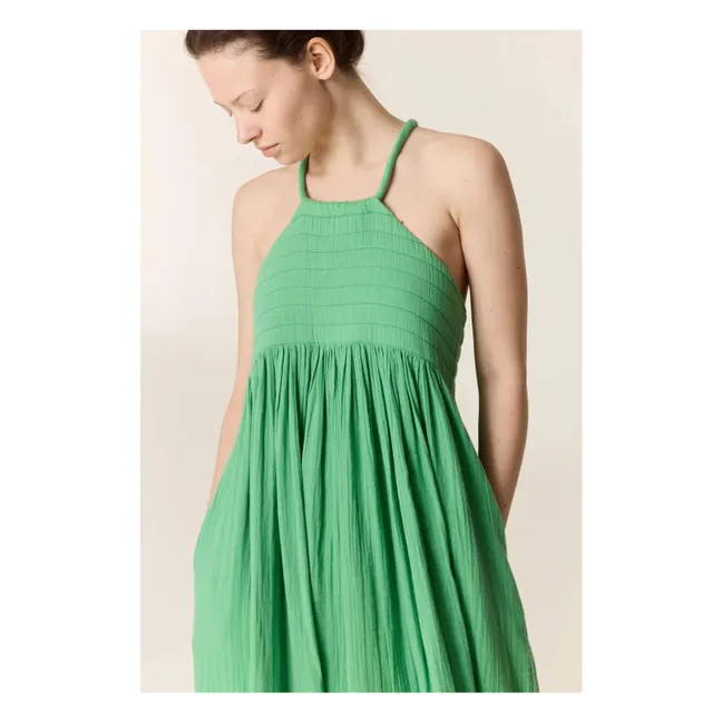 Vestido Romee de algodón orgánico | Verde agua