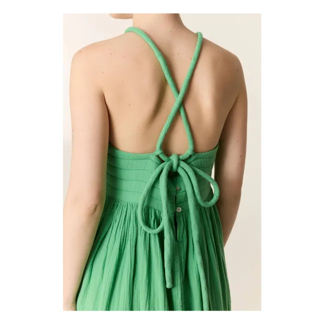 Vestido Romee de algodón orgánico | Verde agua