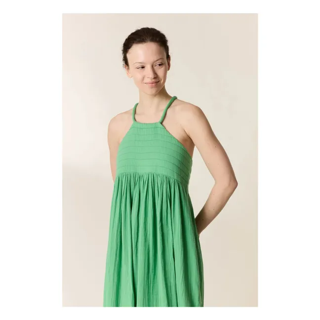 Vestido Romee de algodón orgánico | Verde agua