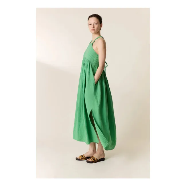 Vestido Romee de algodón orgánico | Verde agua
