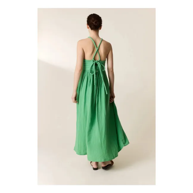 Vestido Romee de algodón orgánico | Verde agua