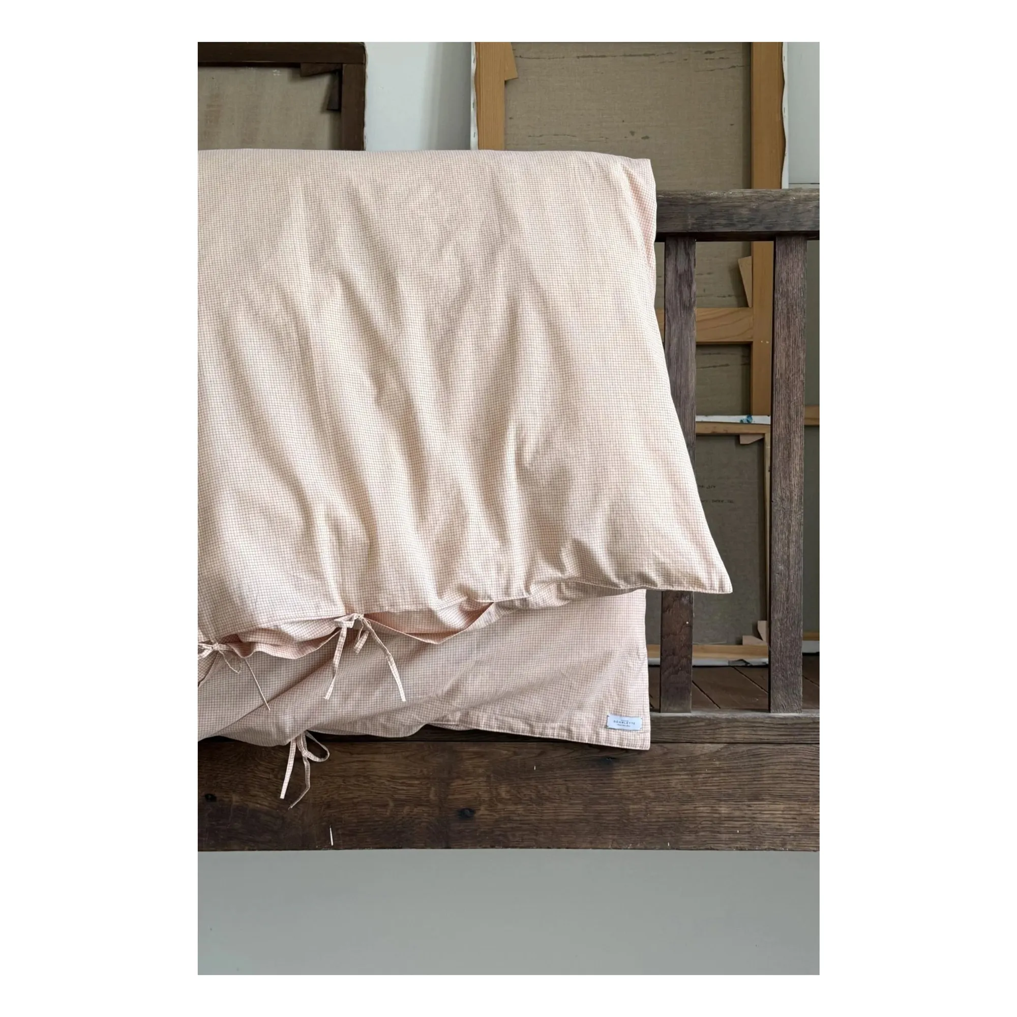 Scarlette Ateliers Red Grace Checked Cotton Bedding Set