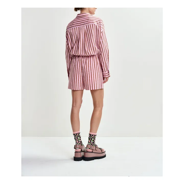 Pantalones cortos a rayas Jeeuw | Rosa- Imagen del producto n°3