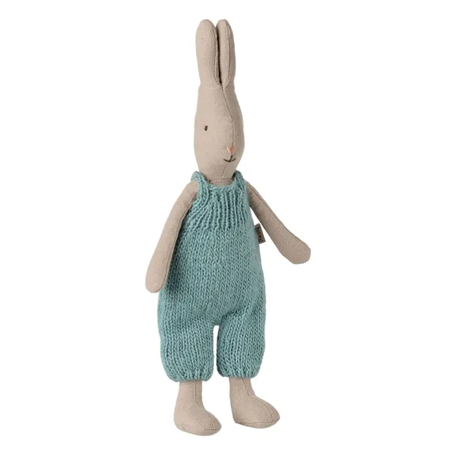 Peluche lapin en salopette