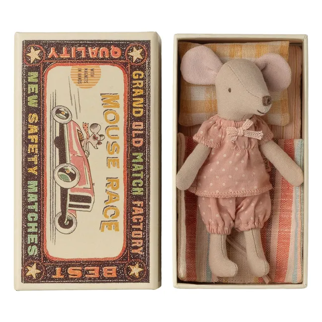 Grande sœur souris dans sa boite