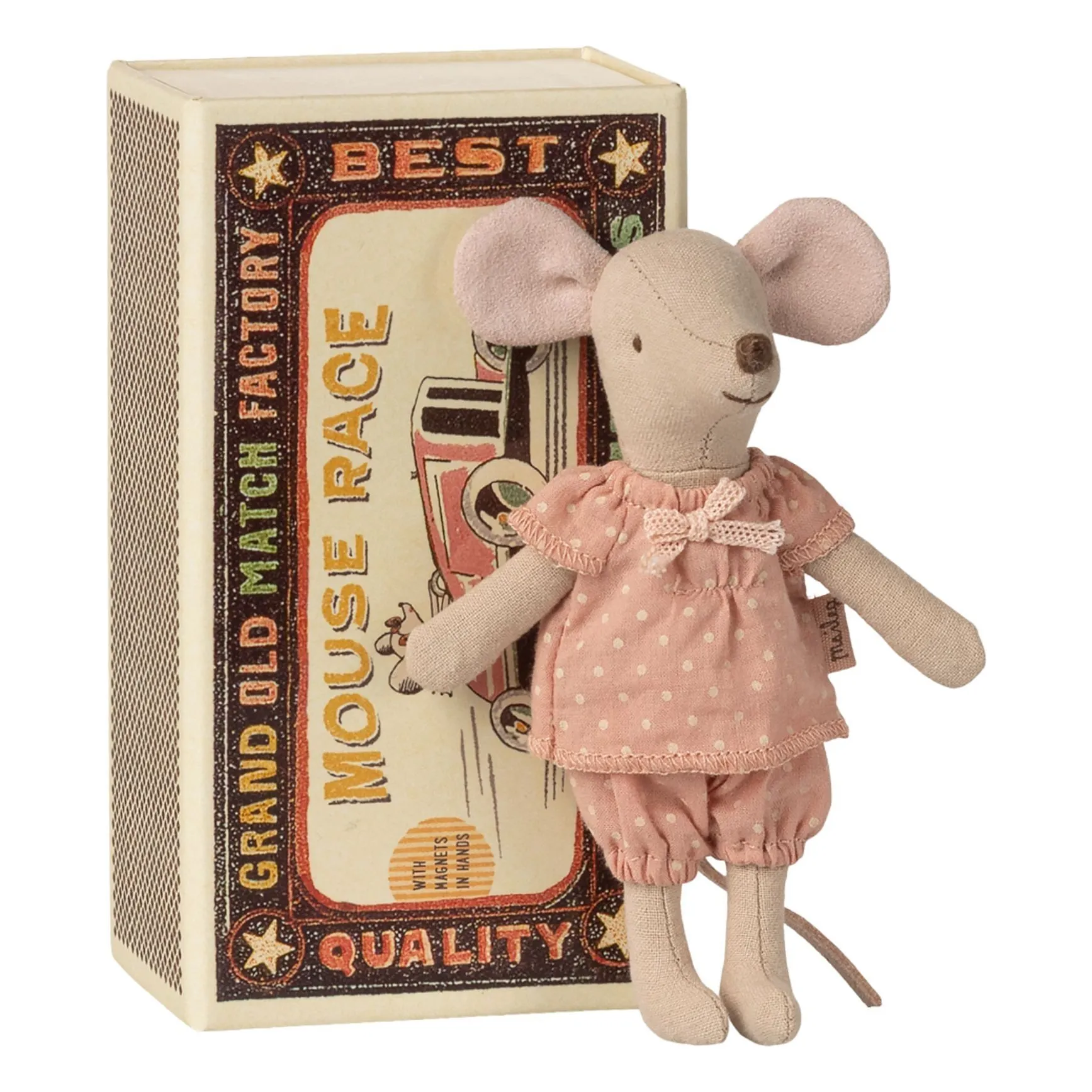 Maileg Multicoloured Big Sister Mouse In Her Box