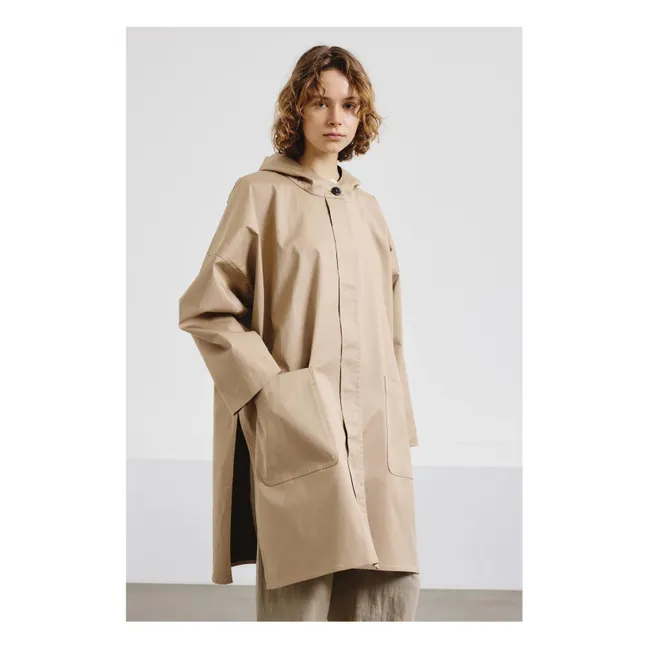 Cotton Canvas Waterproof Jacket | Sand