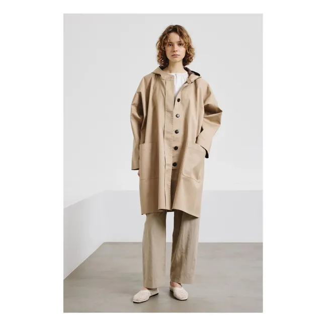 Veste Imperméable Toile de Coton | Sable
