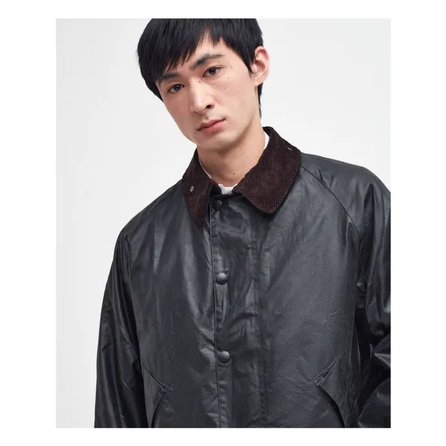 Chaqueta de cera Bone Transport | Negro