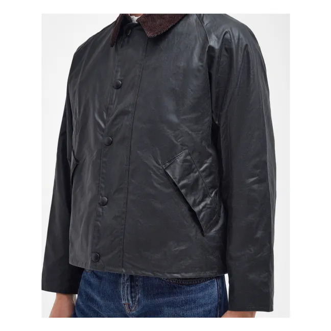 Chaqueta de cera Bone Transport | Negro