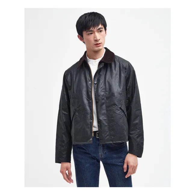 Chaqueta de cera Bone Transport | Negro