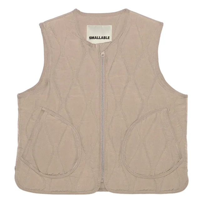 Veste Sans Manches Matelassée Cheer | Gris taupe