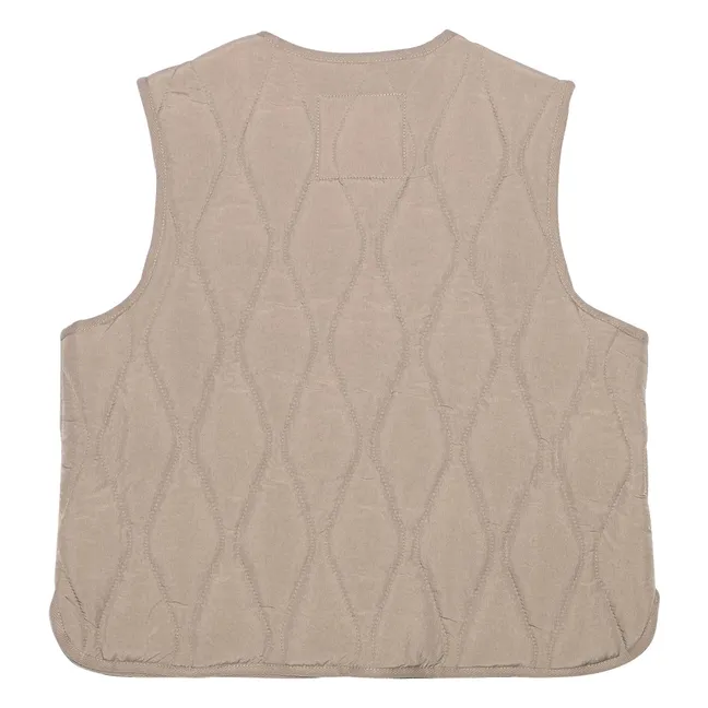 Veste Sans Manches Matelassée Cheer | Gris taupe