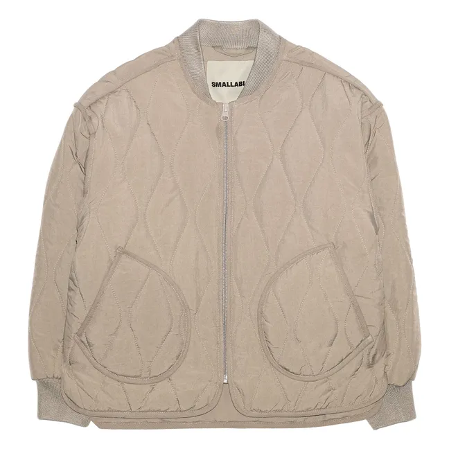 Bomber Matelassé Wooly | Gris taupe