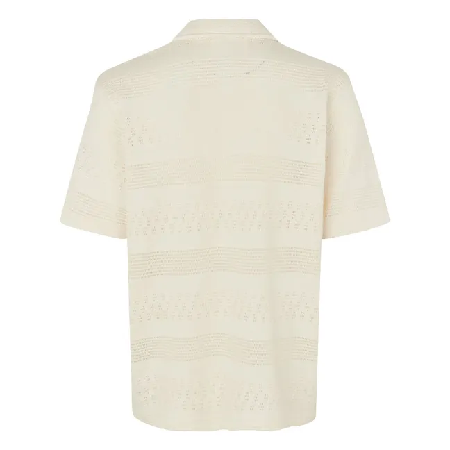 Camisa de algodón de manga corta Samartin | Crema