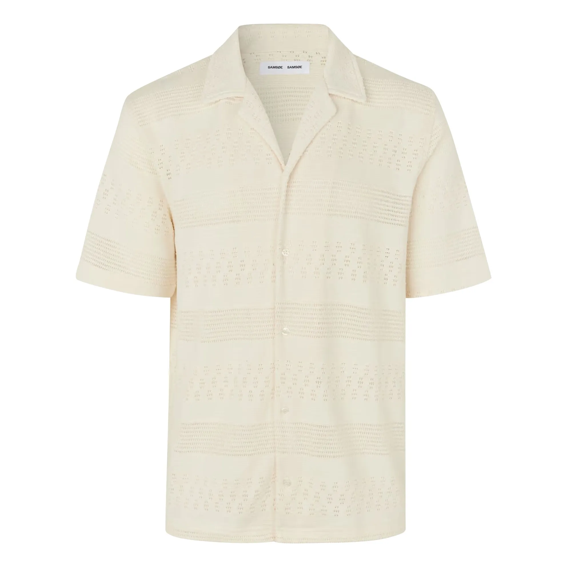Samsoe Samsoe Cream Samartin Cotton Short Sleeve Shirt