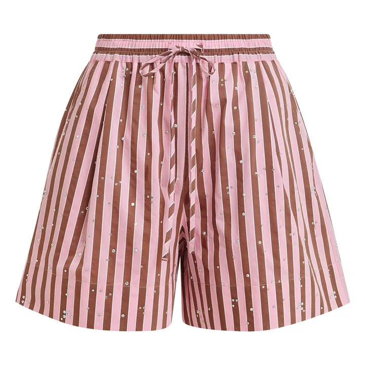 Pantalones cortos a rayas Jeeuw | Rosa- Imagen del producto n°0