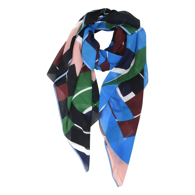 Foulard Le Bal Coton | Bleu Vert