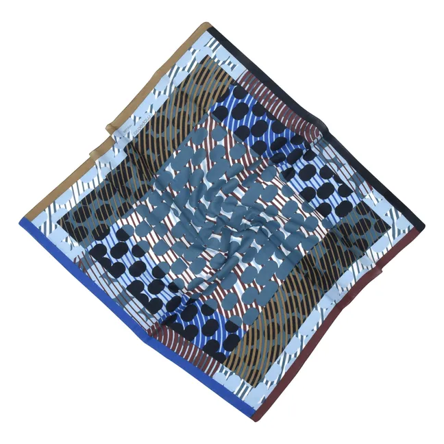 Foulard Pollen Coton | Bleu