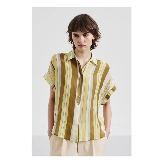 Popeline-Hemd | Anisgrün