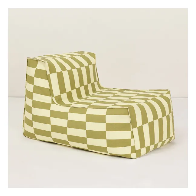 Pouf long outdoor Matteo Tiles | Vert