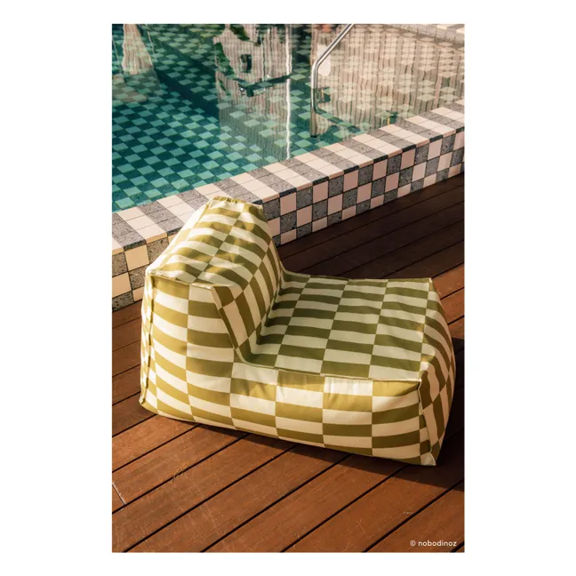 Pouf long outdoor Matteo Tiles | Vert