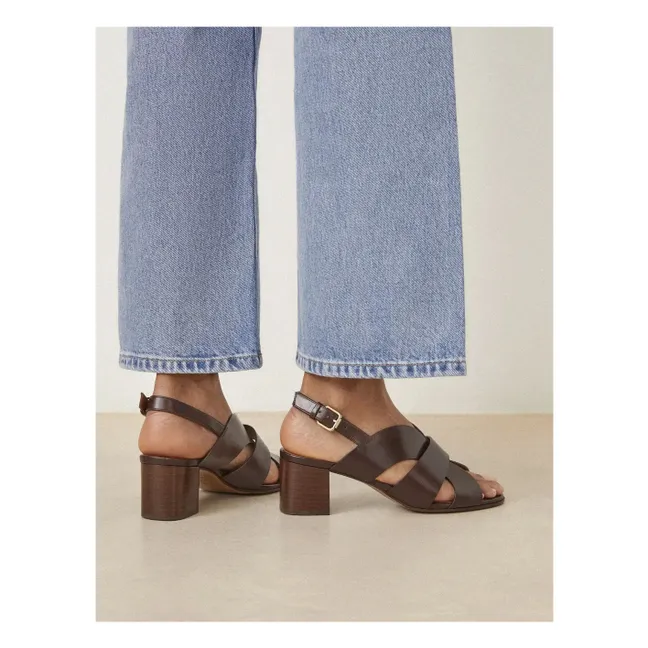 Sandales n°551 Cuir | Chocolat