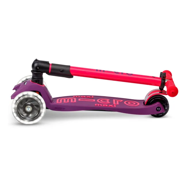 Zusammenklappbarer Maxi-Scooter Neon LED | Rosa