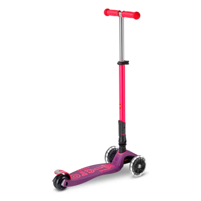 Trottinette Maxi Pliable Néon LED | Rose