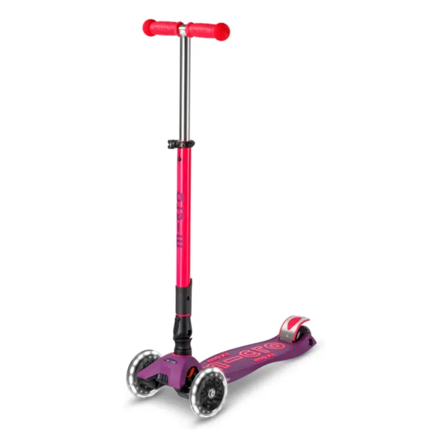 Trottinette Maxi Pliable Néon LED | Rose